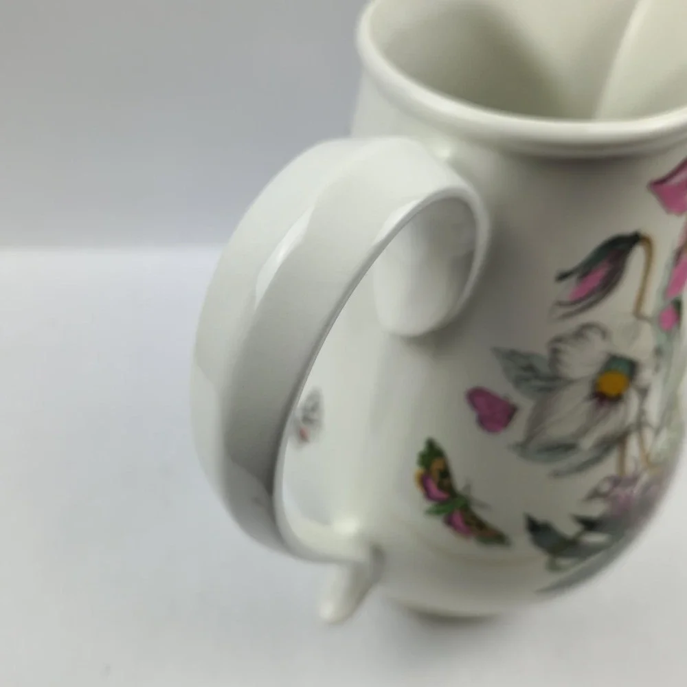 Portmeirion Botanic Garden Christmas Rose Pitcher Jug England Floral